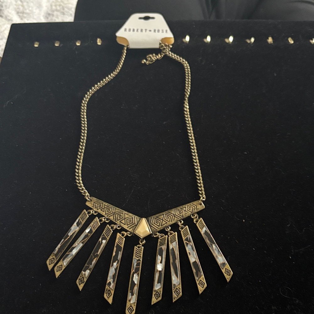 Robert Rose Geometric Gold and Silver Necklace